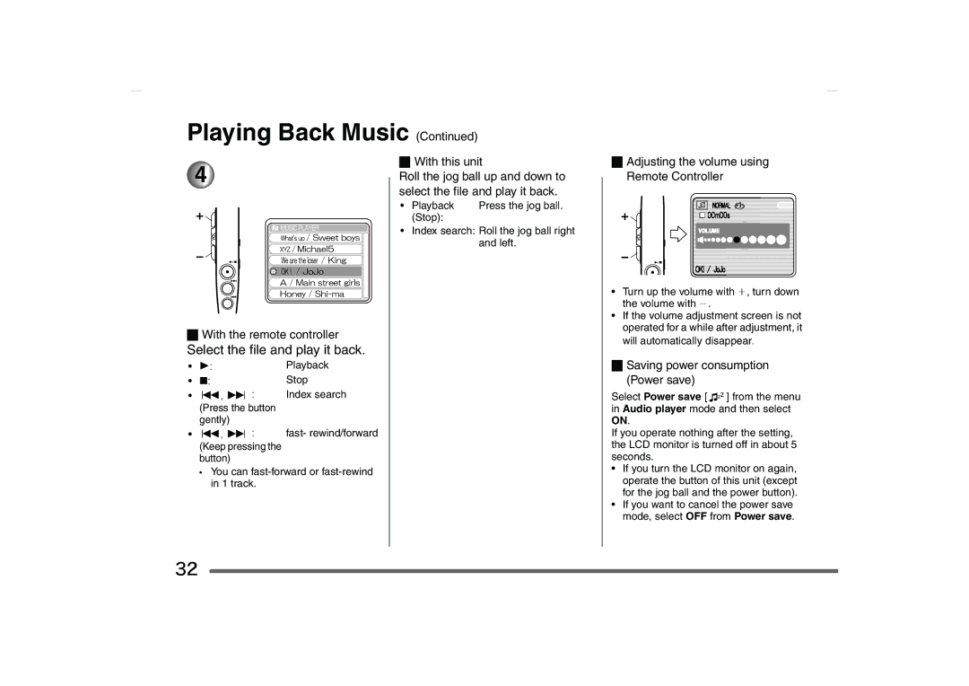 Panasonic SV-AS10 With the remote controller, With this unit, Adjusting the volume using Remote Controller 