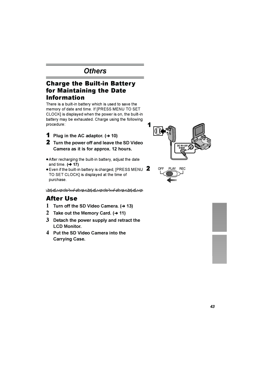 Panasonic SV-AV25 operating instructions After Use, Procedure 