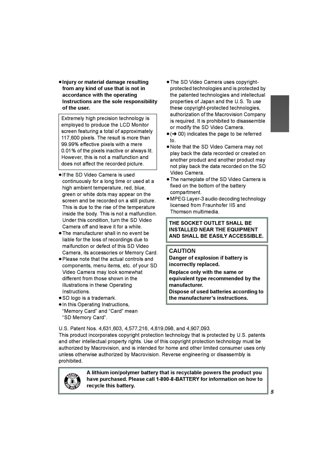 Panasonic SV-AV50 operating instructions 