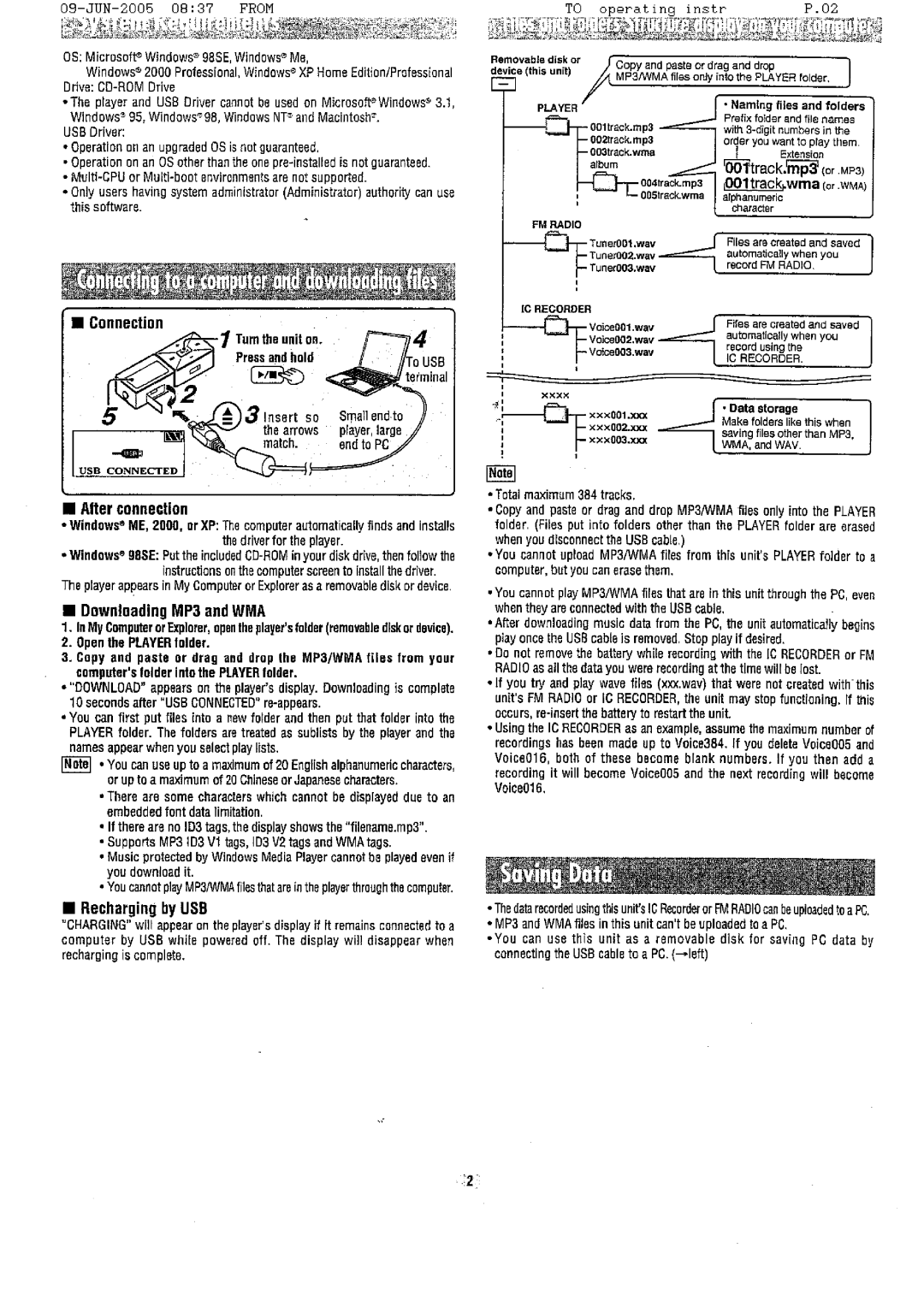 Panasonic SV-MP500 manual 