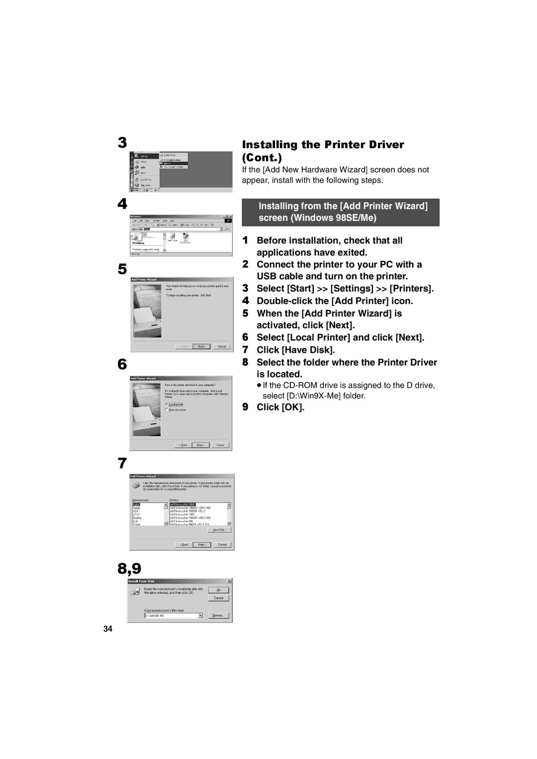 Panasonic SV-P20U manual Click OK 