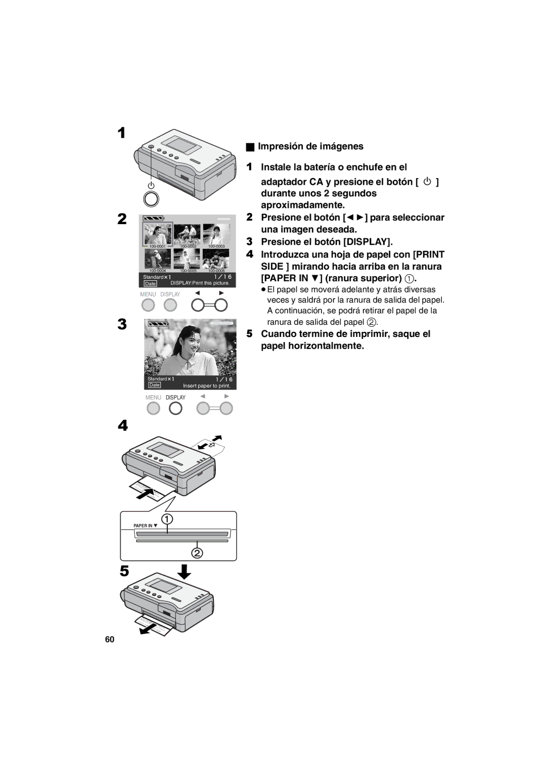 Panasonic SV-P20U manual Cuando termine de imprimir, saque el papel horizontalmente 