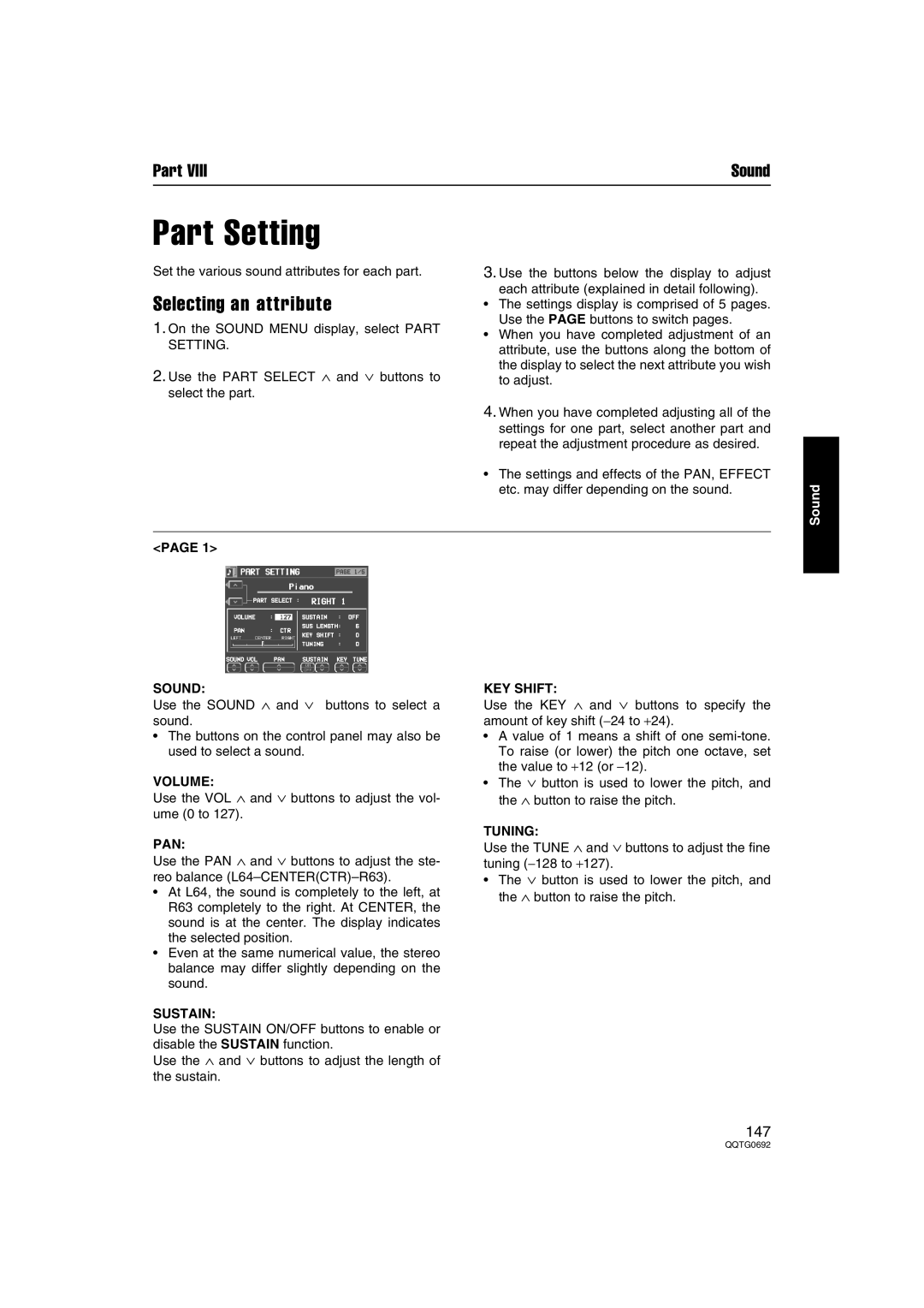 Panasonic SX-KN2400, SX-KN2600 manual Selecting an attribute 