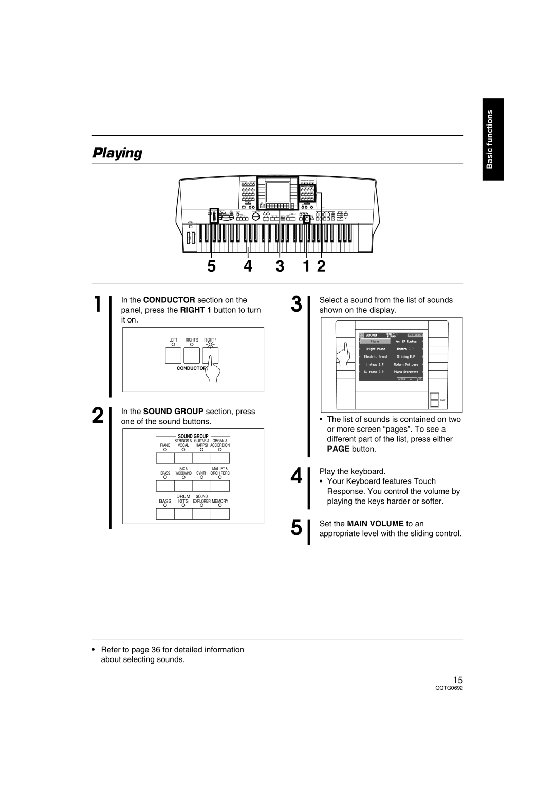 Panasonic SX-KN2400, SX-KN2600 manual Playing 