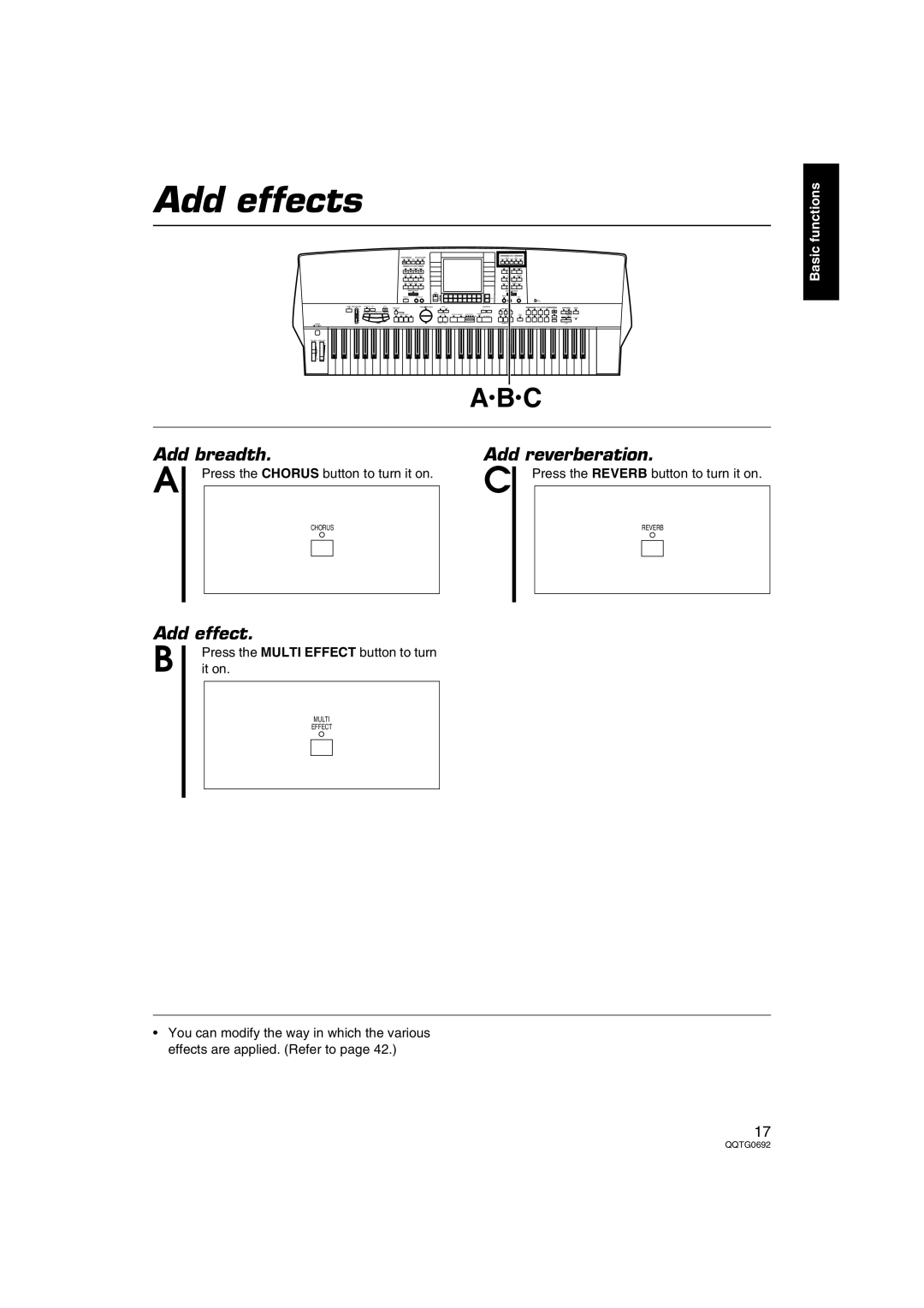 Panasonic SX-KN2400, SX-KN2600 manual Add effects 