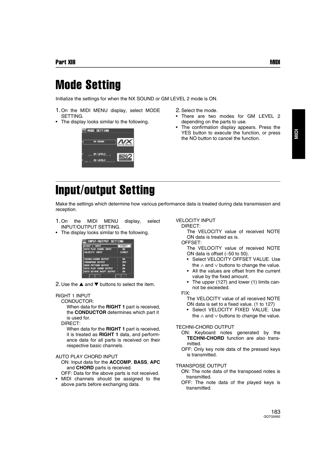 Panasonic SX-KN2400, SX-KN2600 manual Mode Setting, Input/output Setting 