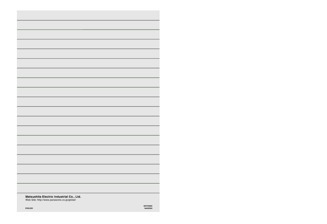 Panasonic SX-KN2600, SX-KN2400 manual Se0203S0 