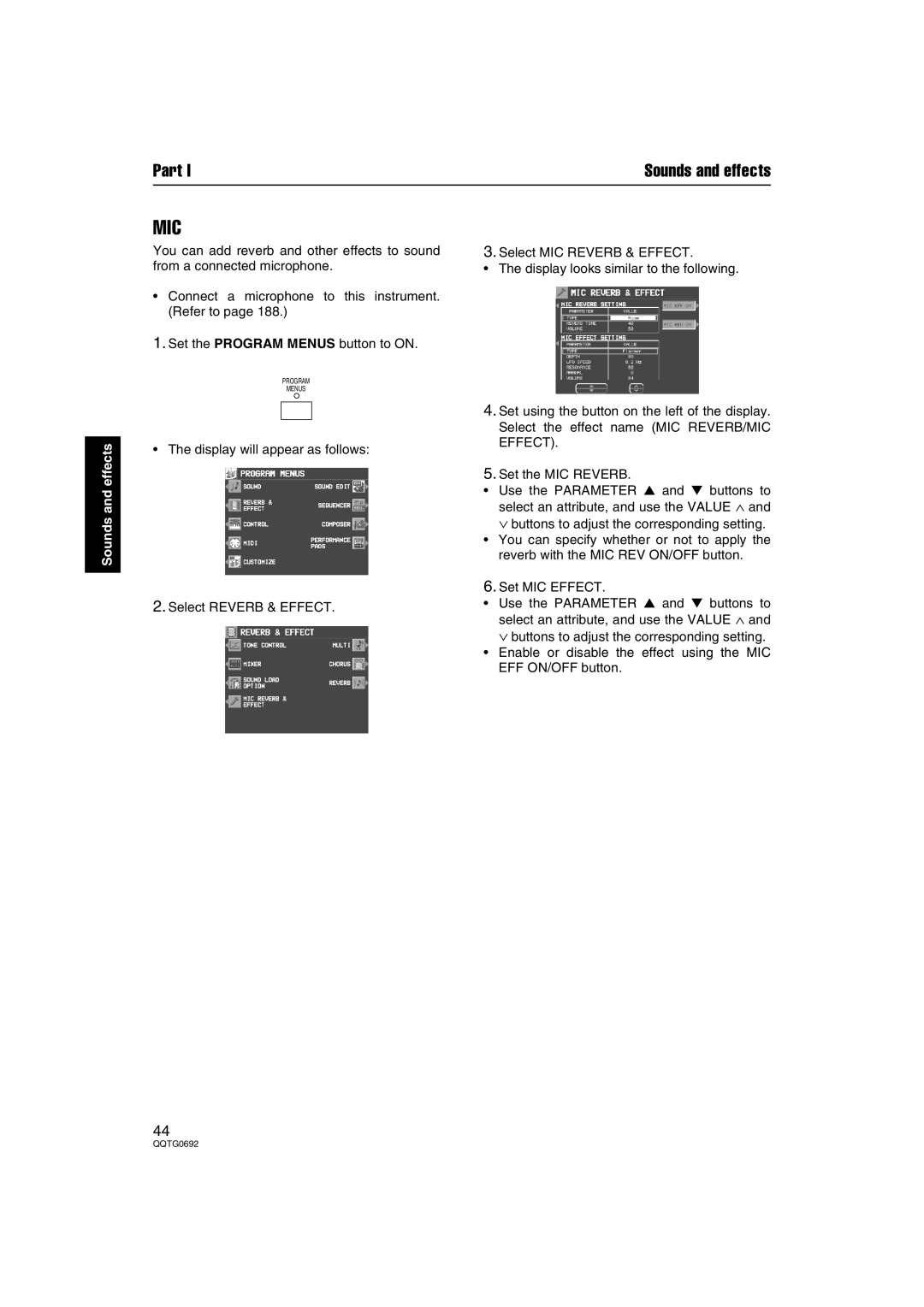 Panasonic SX-KN2600, SX-KN2400 manual Mic 