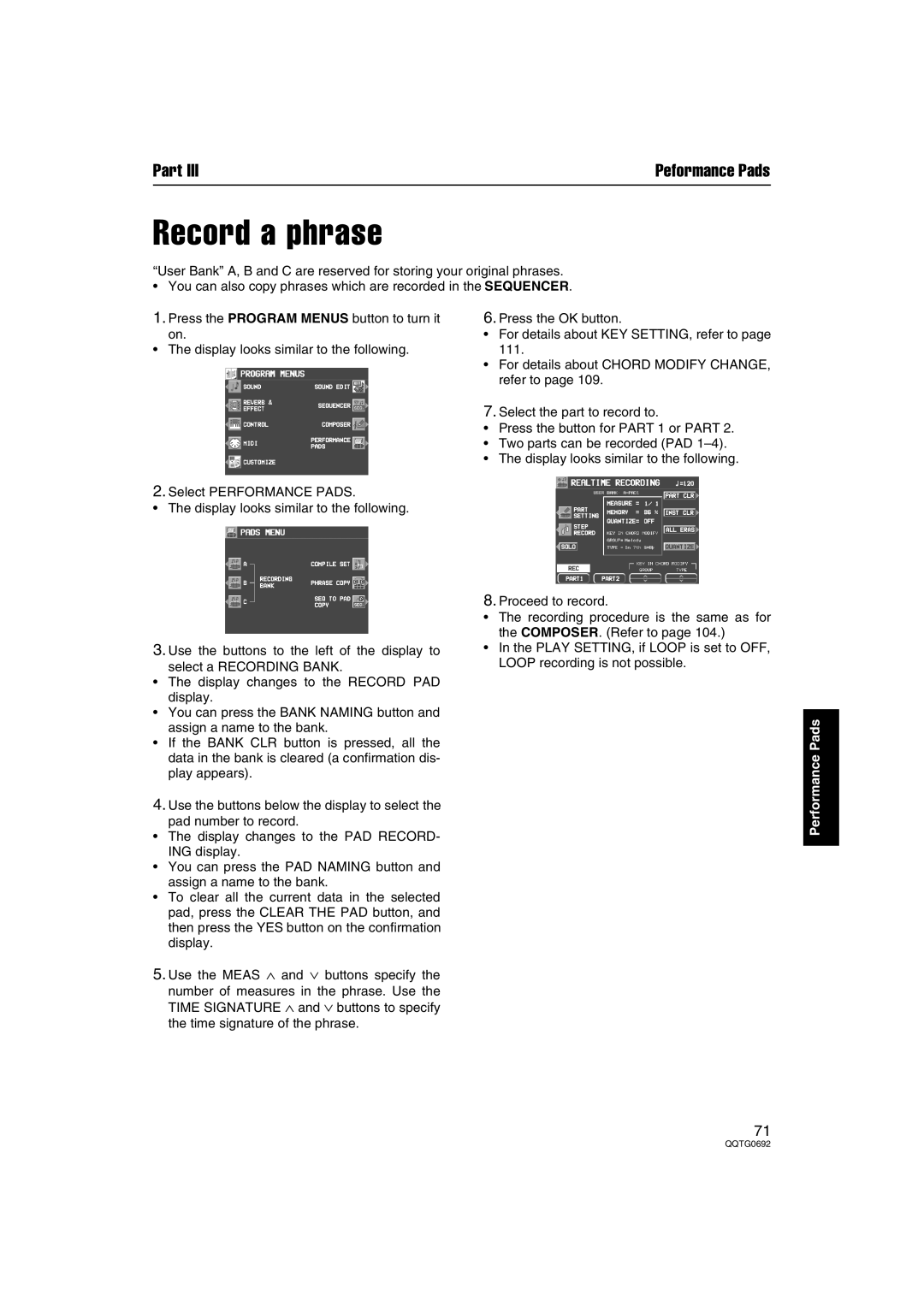 Panasonic SX-KN2400, SX-KN2600 manual Record a phrase 