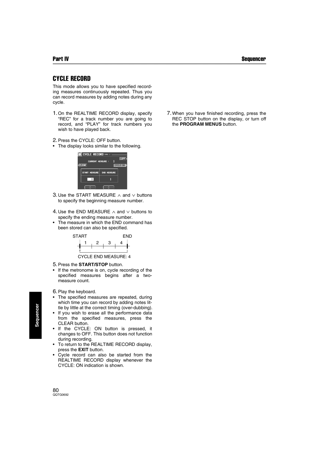 Panasonic SX-KN2600, SX-KN2400 manual Cycle Record 