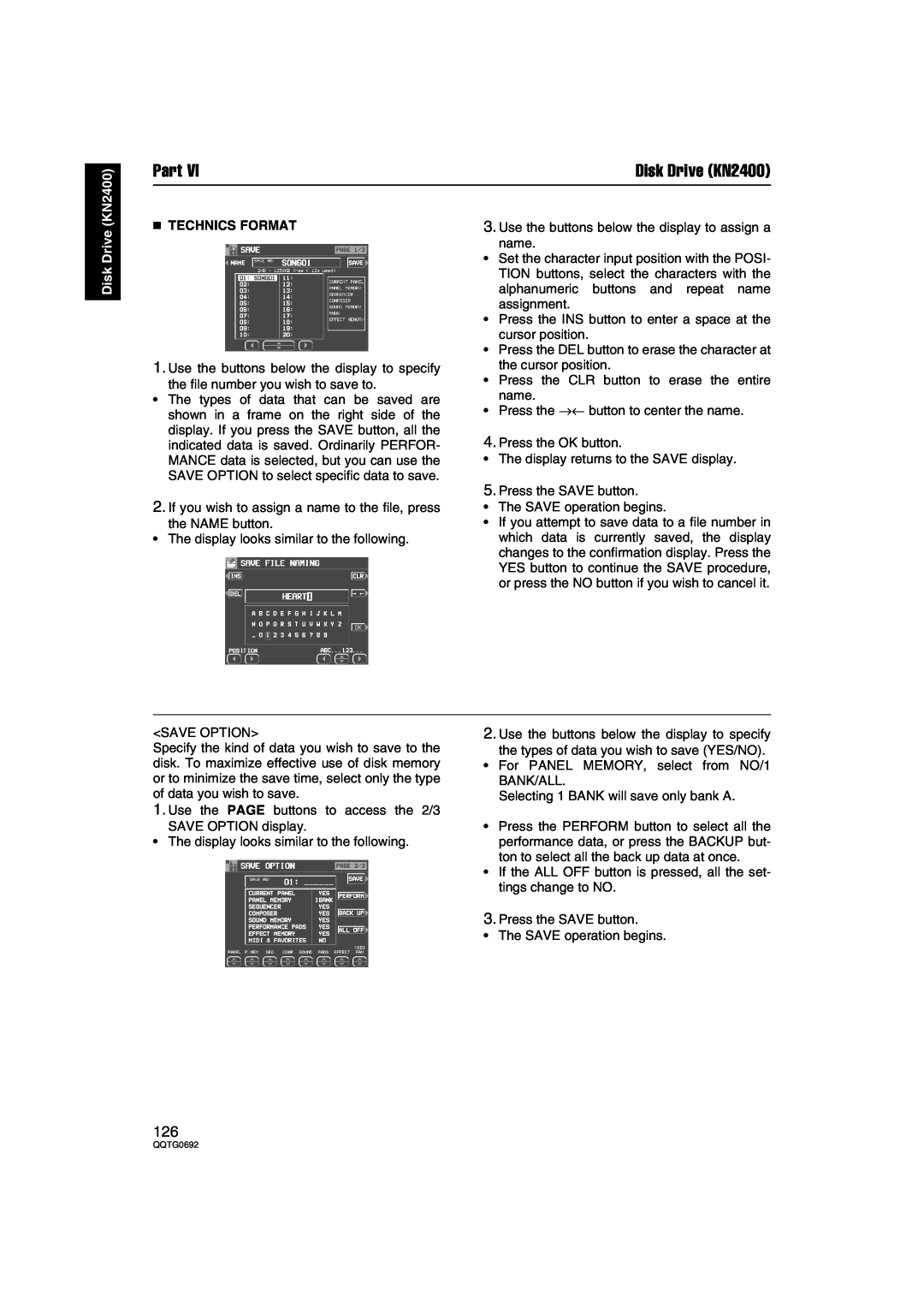 Panasonic SX-KN2600, SX-KN2400 manual Technics Format, Part, Disk Drive KN2400 