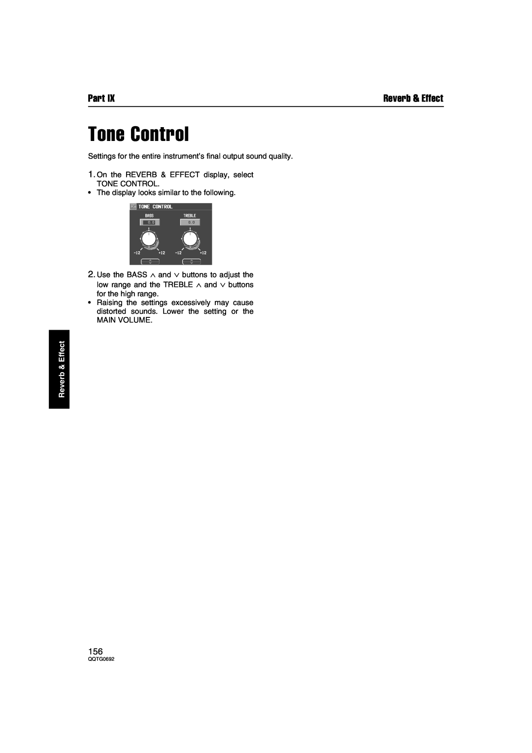 Panasonic SX-KN2600, SX-KN2400 manual Tone Control, Reverb & Effect, Part 