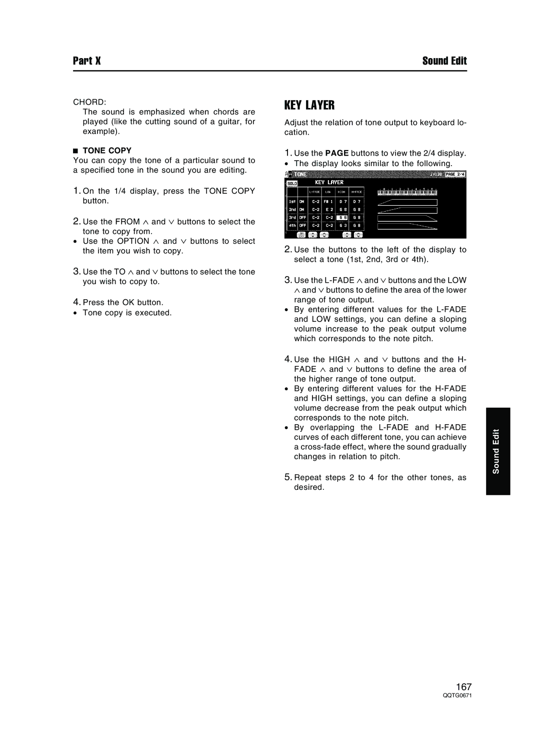 Panasonic SX-KN7000 operating instructions KEY Layer, Chord, Tone Copy 