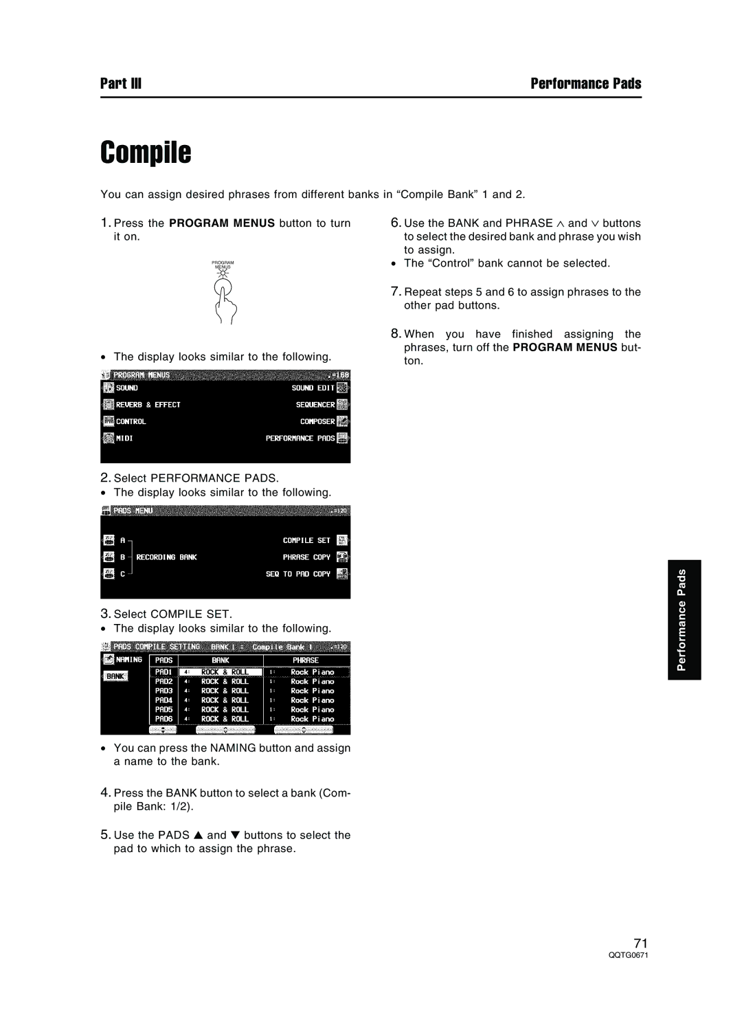 Panasonic SX-KN7000 operating instructions Compile 