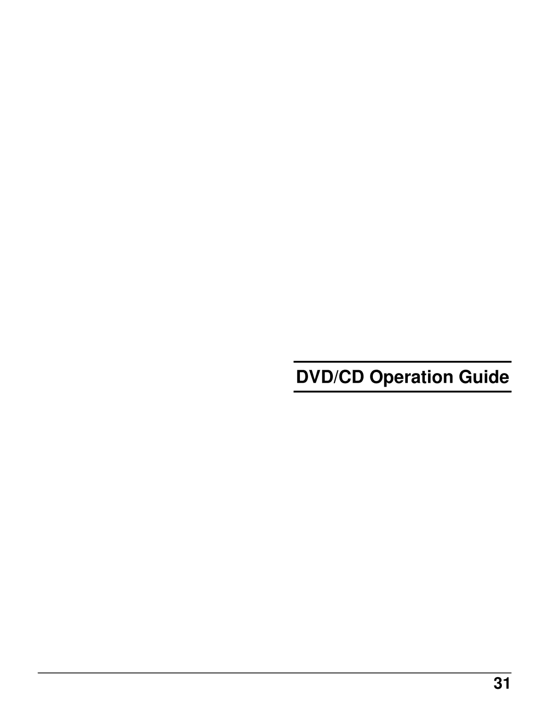 Panasonic TC 11LV1 operating instructions DVD/CD Operation Guide 