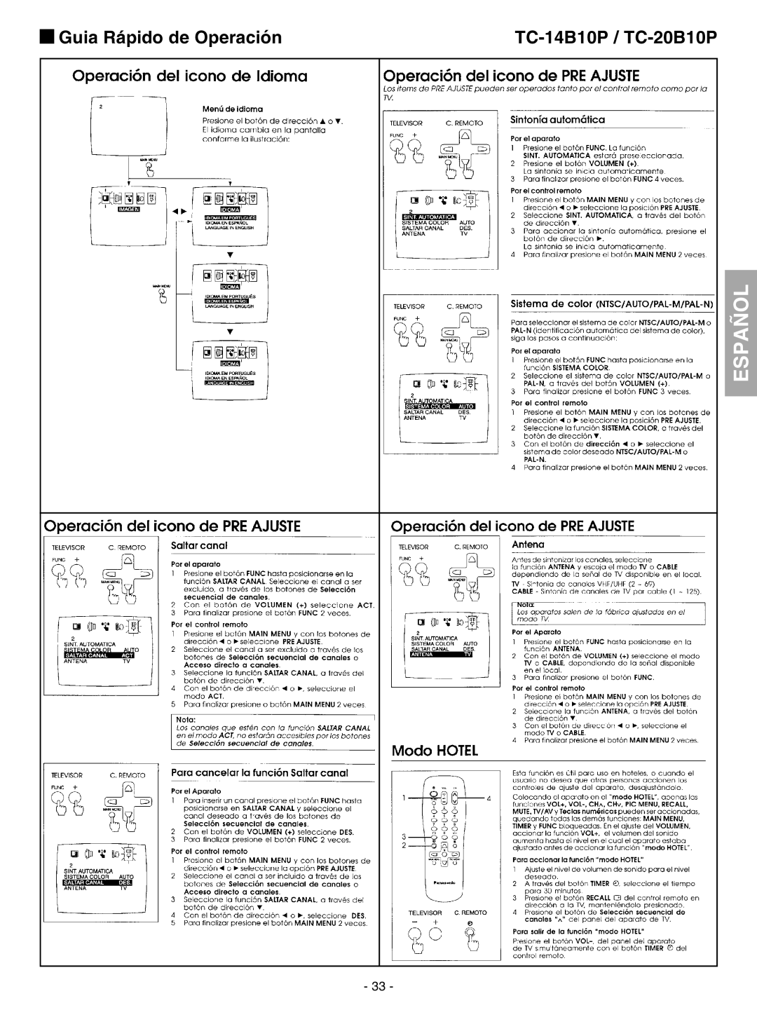 Panasonic TC-20B10P service manual Español 