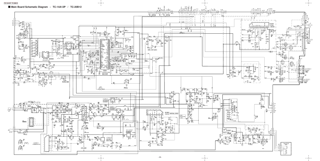 Panasonic service manual Main Board Schematic Diagram TC-14A12P / TC-20B12 