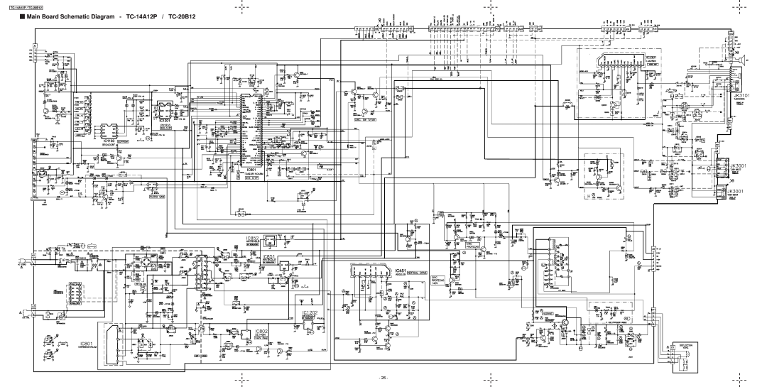 Panasonic service manual Main Board Schematic Diagram - TC-14A12P / TC-20B12 