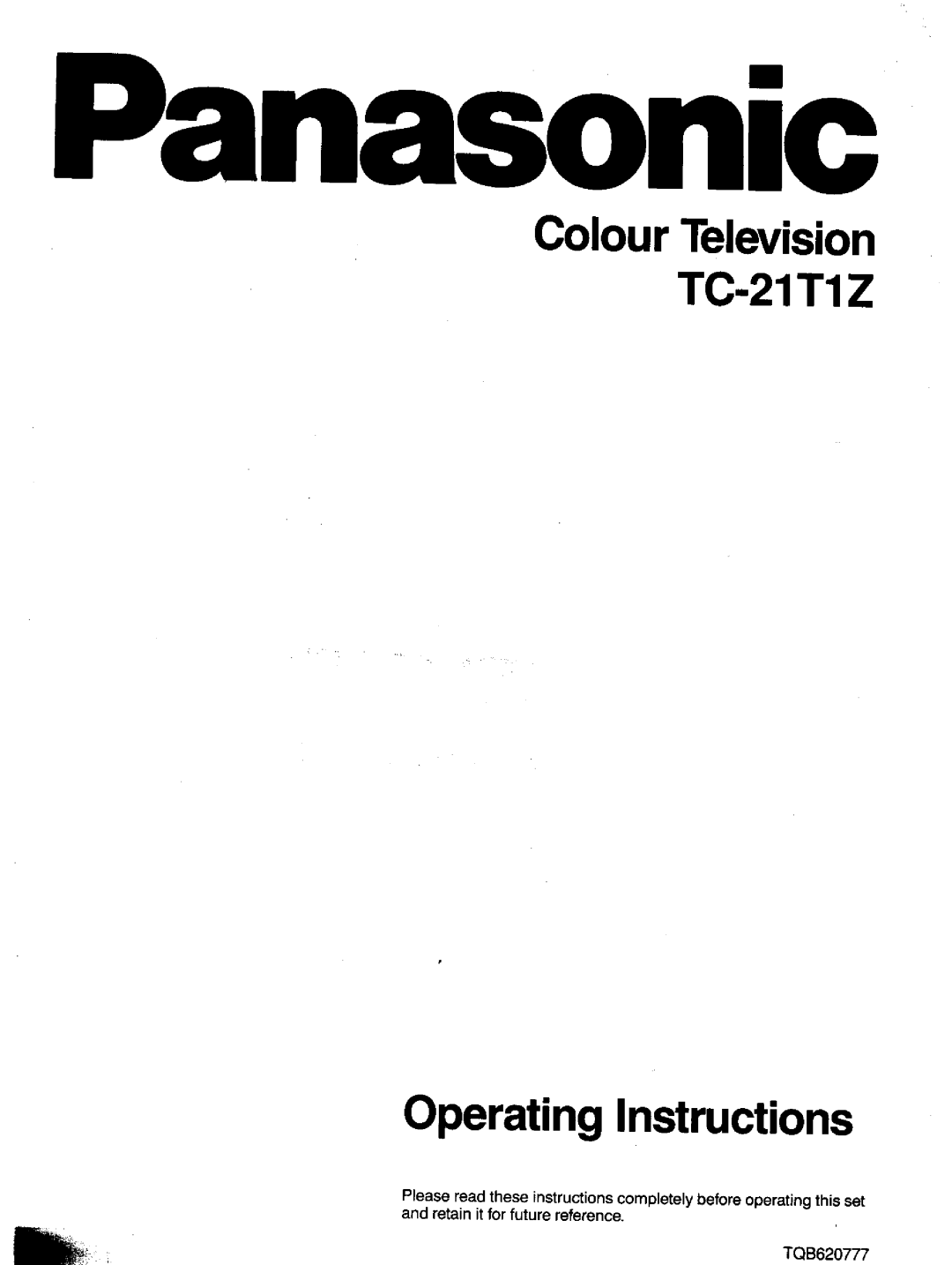 Panasonic TC-21T1Z manual 