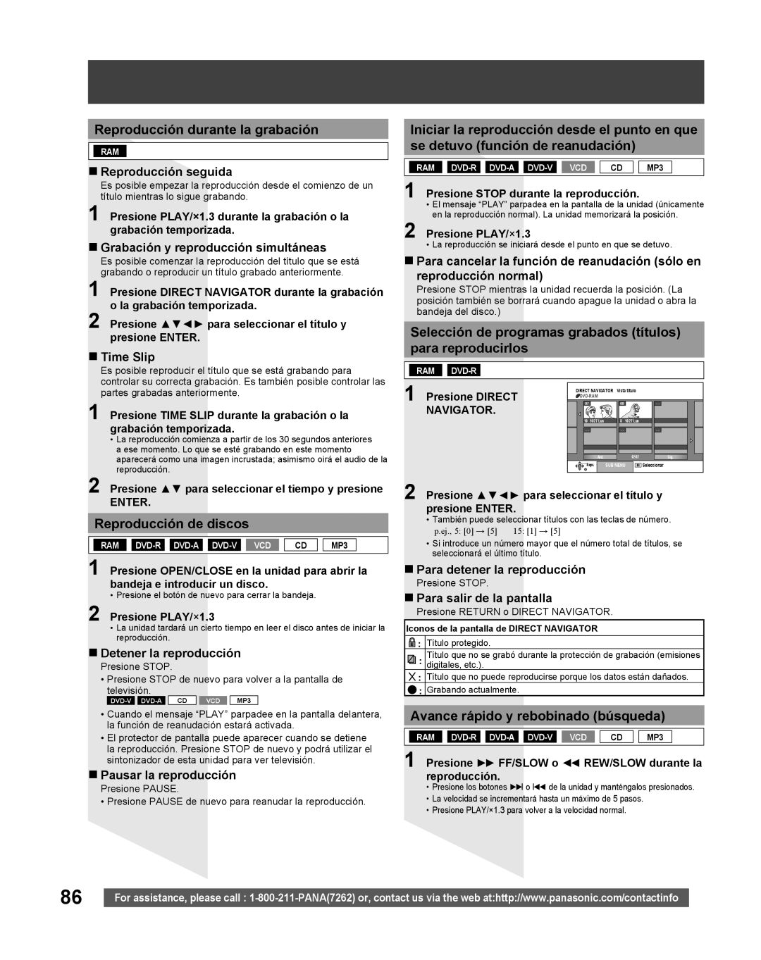 Panasonic TC 22LR30 manual Reproducción durante la grabación, Selección de programas grabados títulos Para reproducirlos 