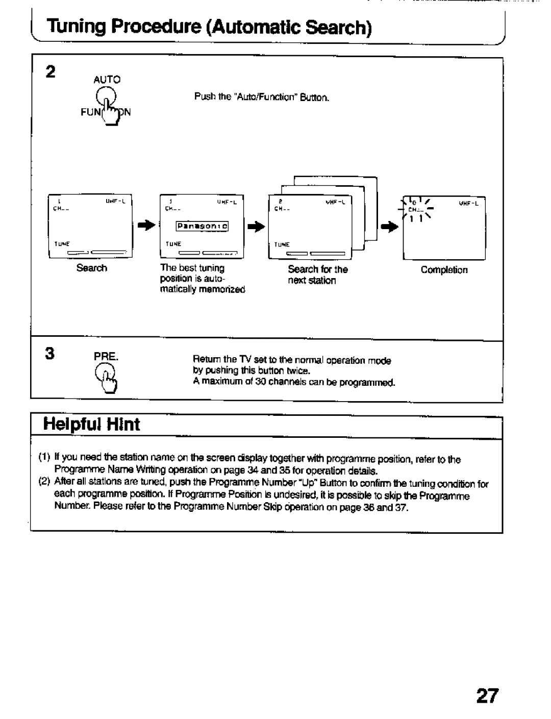 Panasonic TC-26T1Z manual 