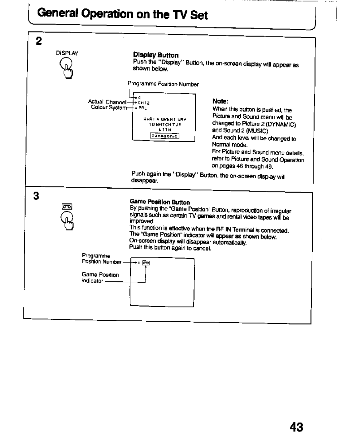 Panasonic TC-26T1Z manual 