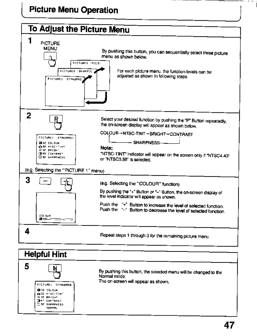 Panasonic TC-26T1Z manual 