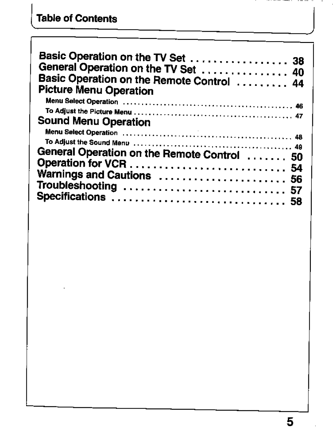 Panasonic TC-26T1Z manual 