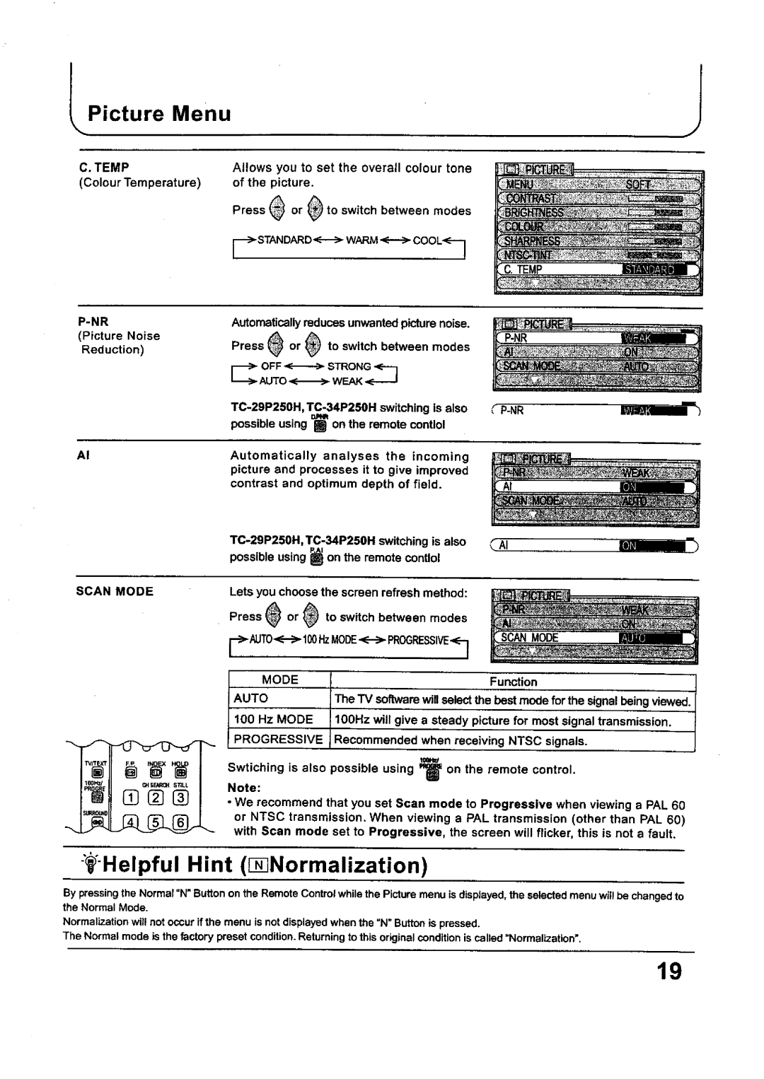 Panasonic TX-29P250X, TC-29P250X, TC-34P250X, TX-80P250X, TX-68P250X manual 