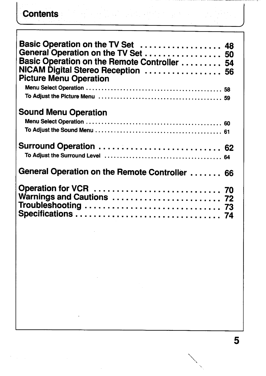 Panasonic TC-29V1Z manual 