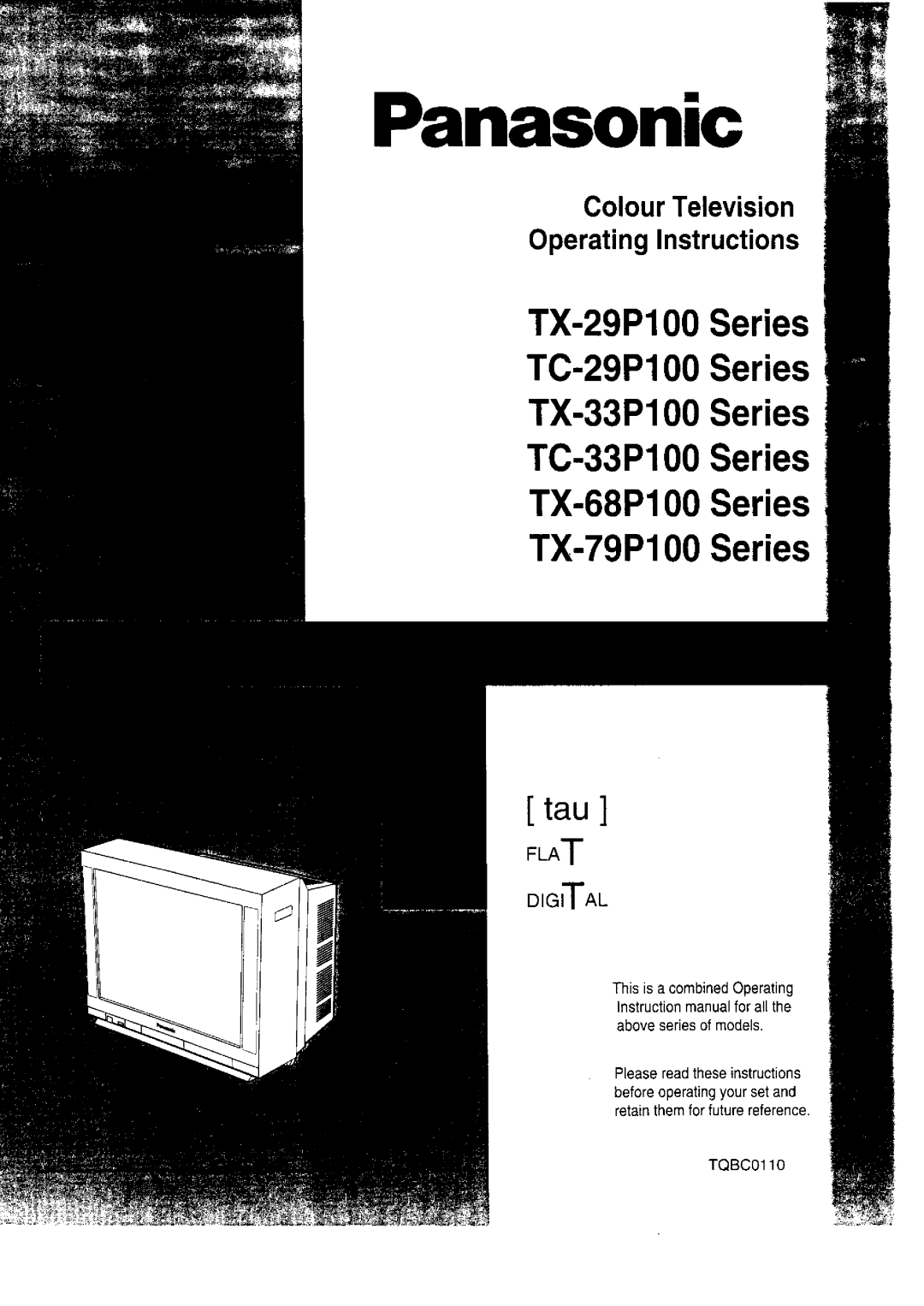 Panasonic TC-29P100 Series, TC-33P100 Series, TX-79P100 Series, TX-29P100 Series, TX-33P100 Series, TX-68P100 Series manual 