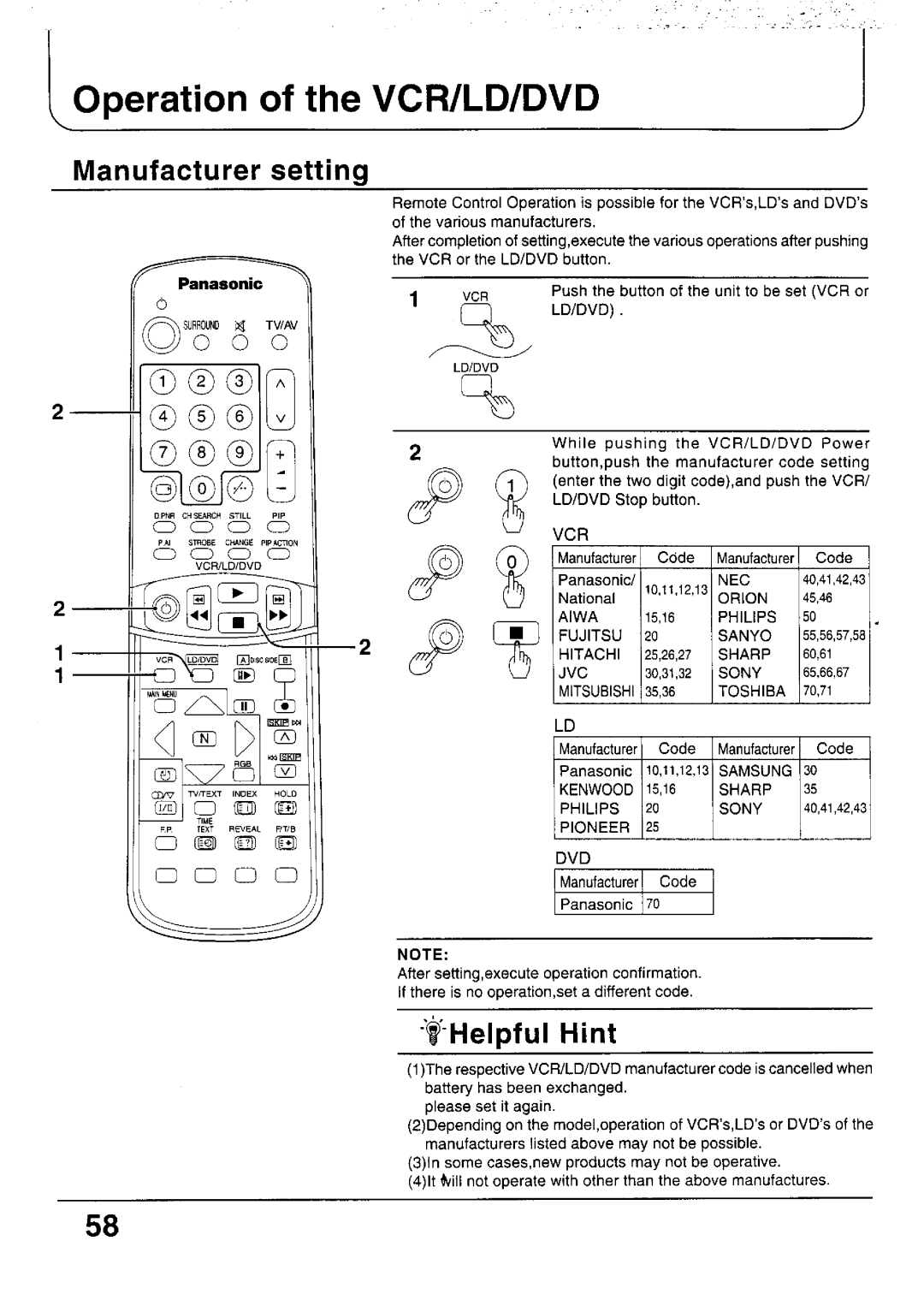 Panasonic TX-33P100 Series, TC-33P100 Series, TC-29P100 Series, TX-79P100 Series, TX-29P100 Series, TX-68P100 Series manual 