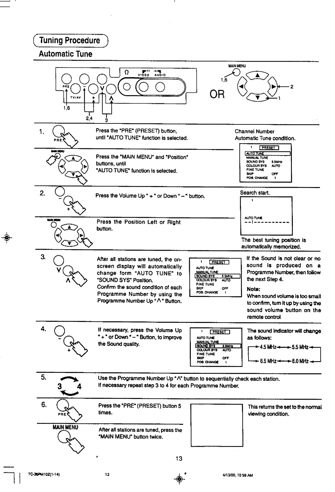 Panasonic TC-36PM10Z manual 