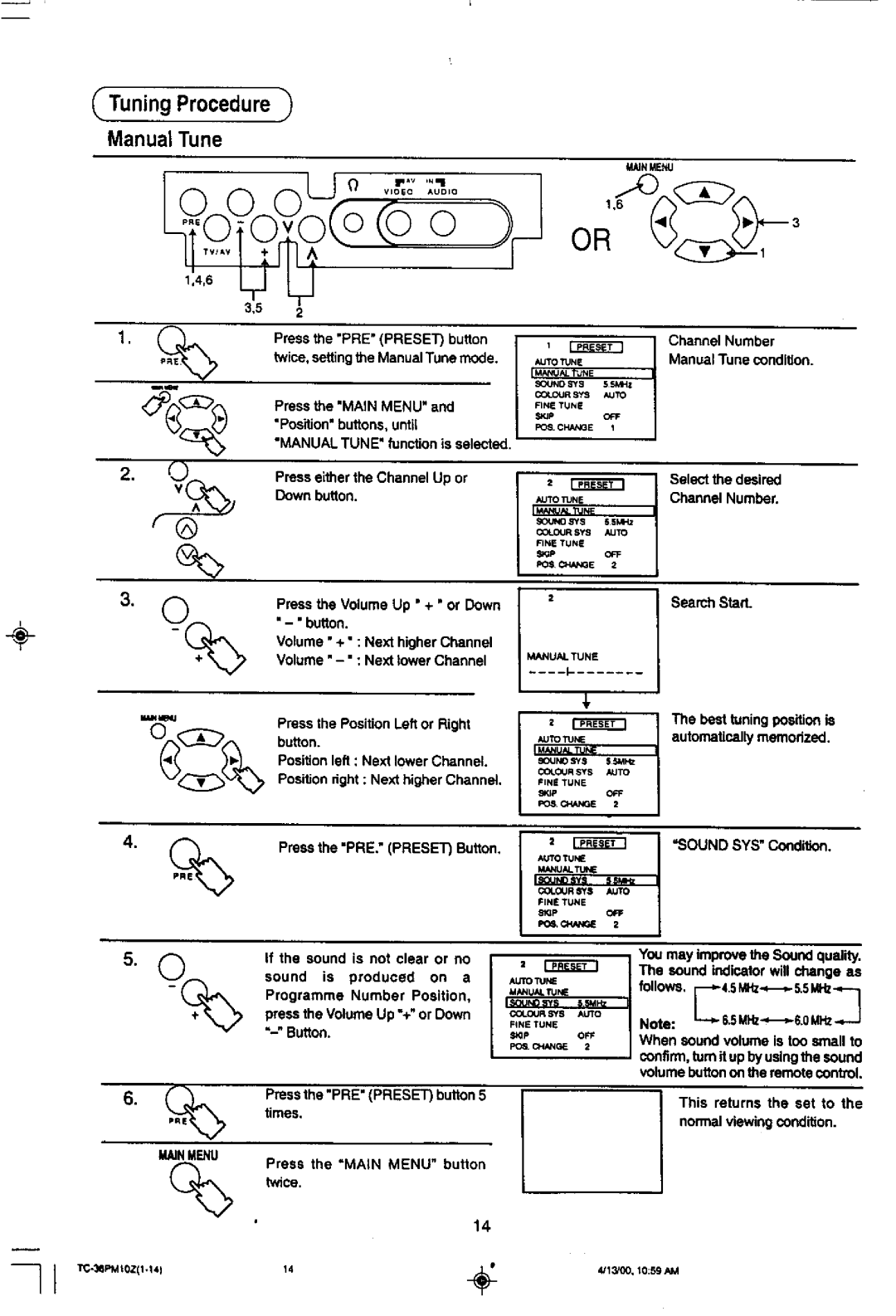 Panasonic TC-36PM10Z manual 