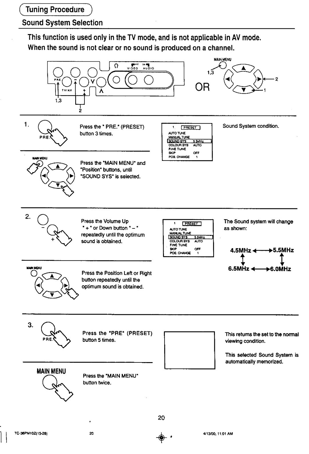 Panasonic TC-36PM10Z manual 