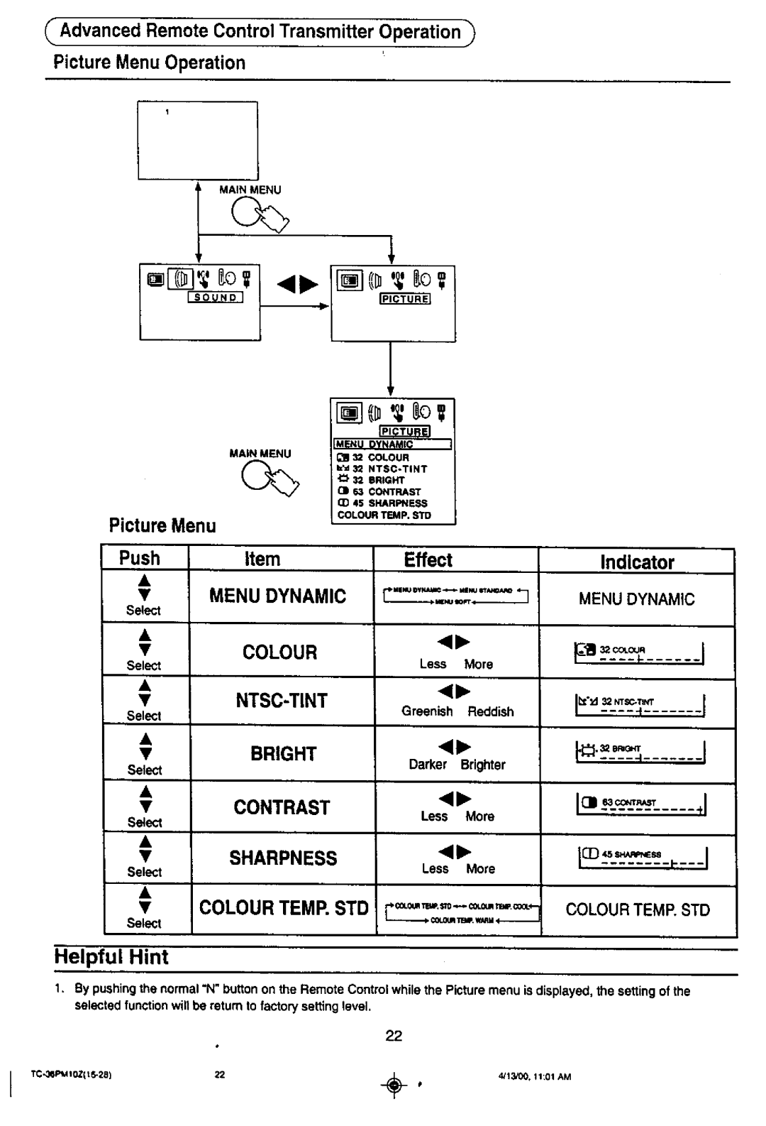 Panasonic TC-36PM10Z manual 