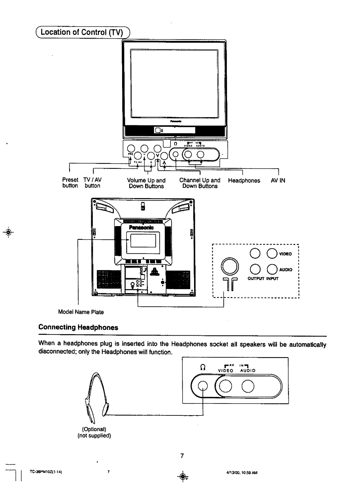 Panasonic TC-36PM10Z manual 