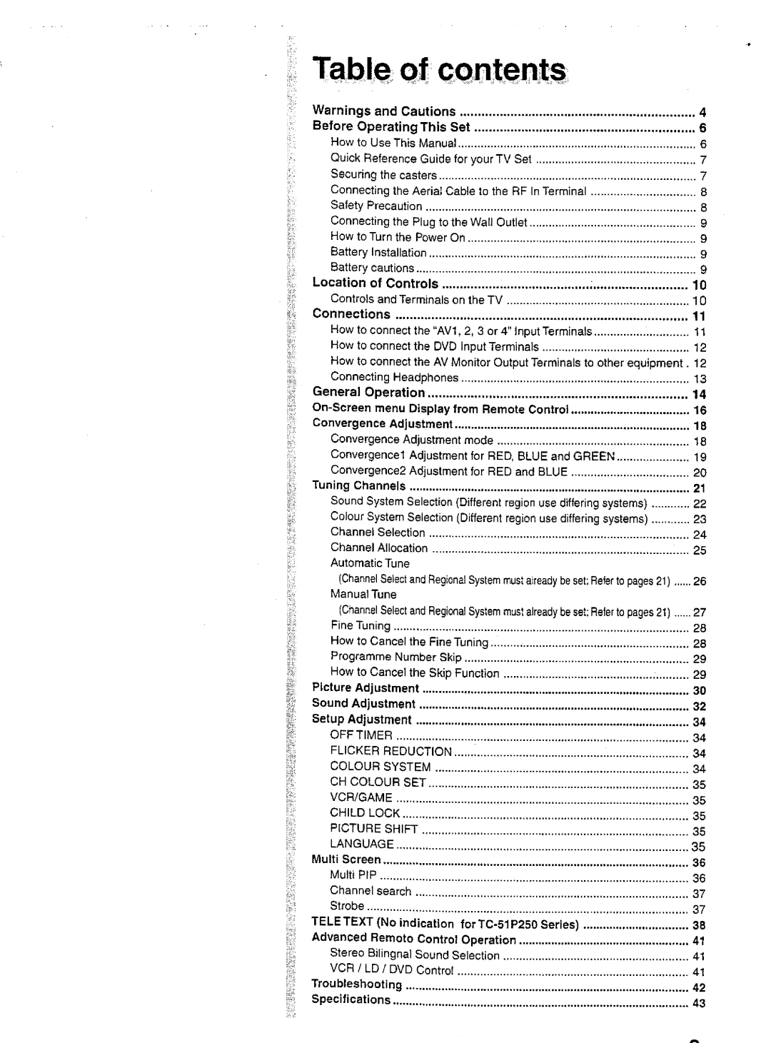 Panasonic TX-51P250 Series, TC-51P250 Series manual 