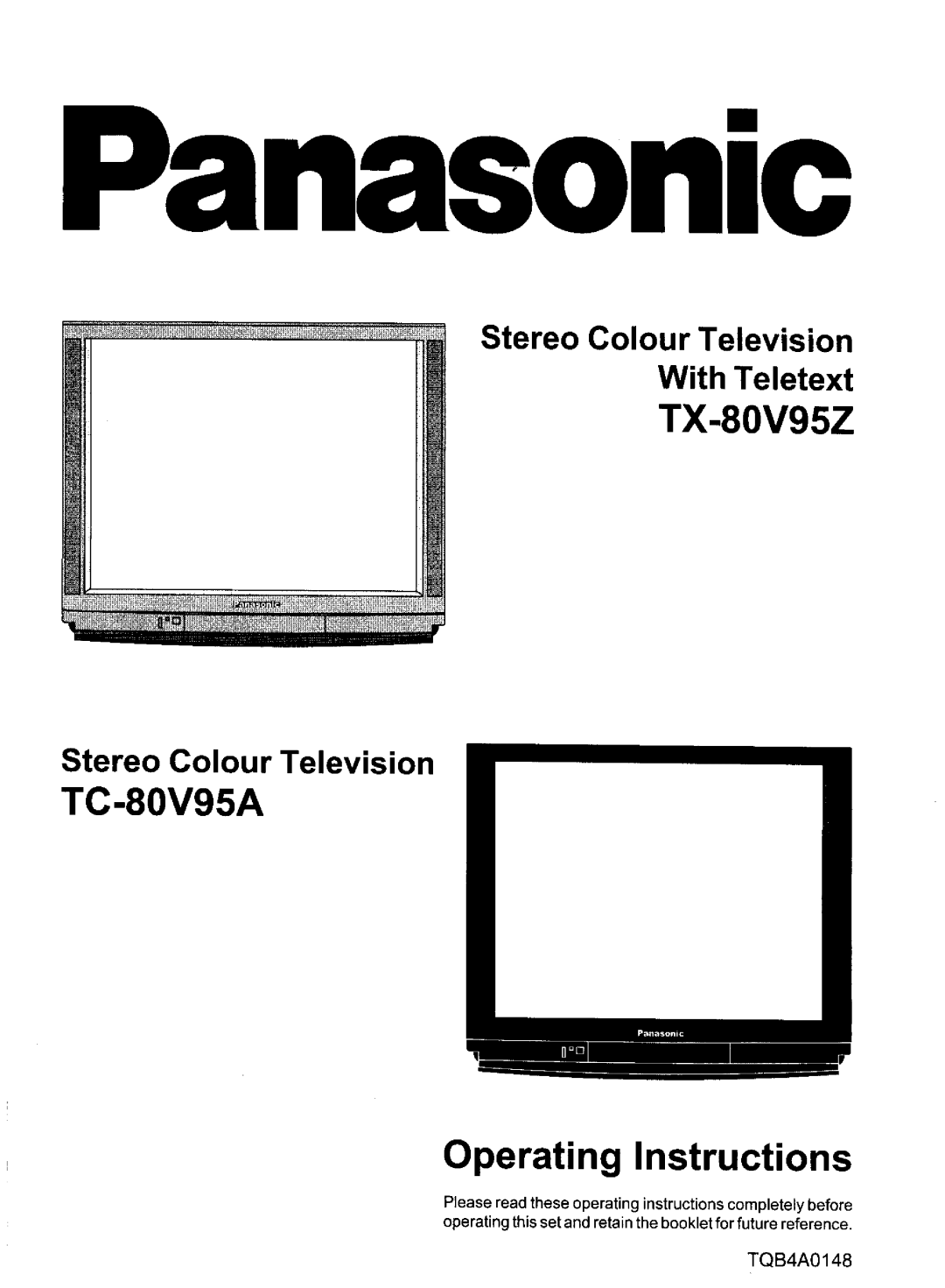 Panasonic TX-80V95Z, TC-80V95A manual 