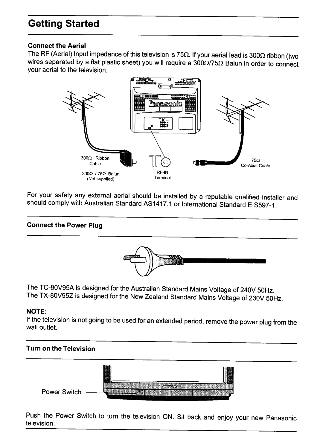 Panasonic TX-80V95Z, TC-80V95A manual 