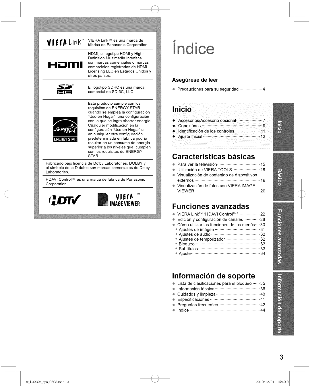 Panasonic TC-L3232C manual Asegrese de leer, Identificaci6n de los controles 