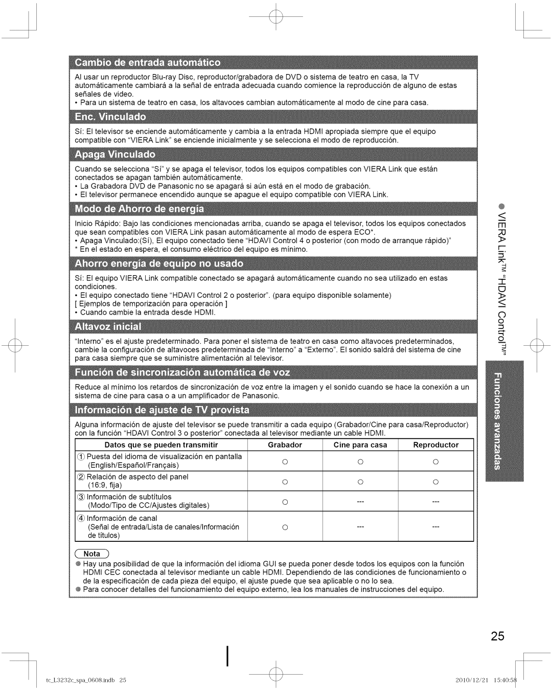 Panasonic TC-L3232C manual TcL3232csia0608.indb 