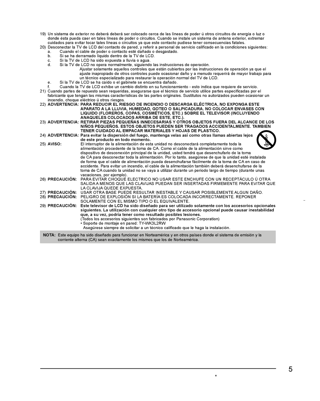 Panasonic TC-L32C3 owner manual 