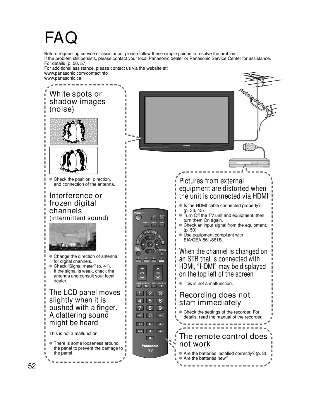 Panasonic TC-L26X1, TC-L32X1, TC-L37X1 quick start Faq, Intermittent sound 