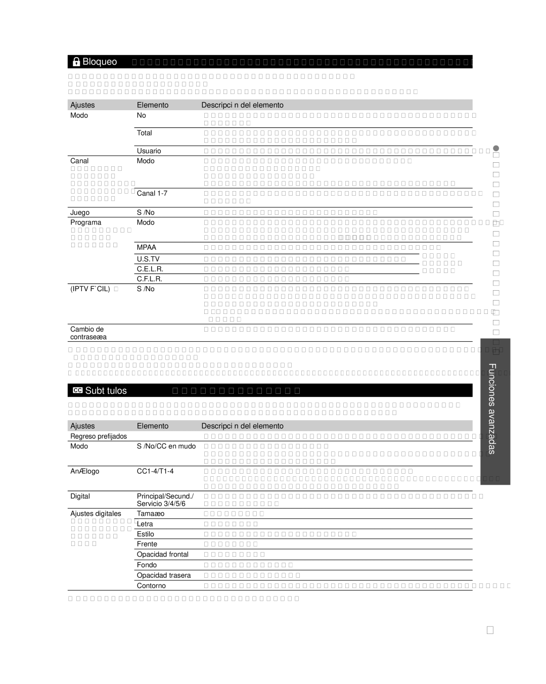 Panasonic TC-L42E30, TC-L37E3, TC-L32E3 owner manual Subtítulos Visualización de subtítulos 