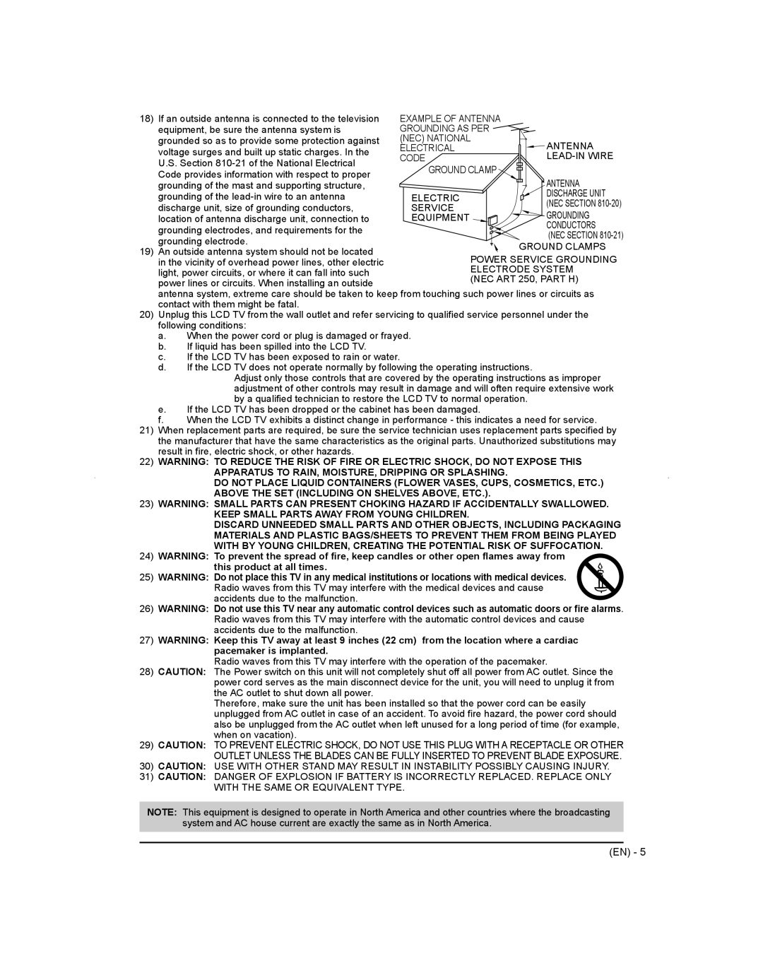 Panasonic TC-L65WT600 owner manual Power Service Grounding, This product at all times 