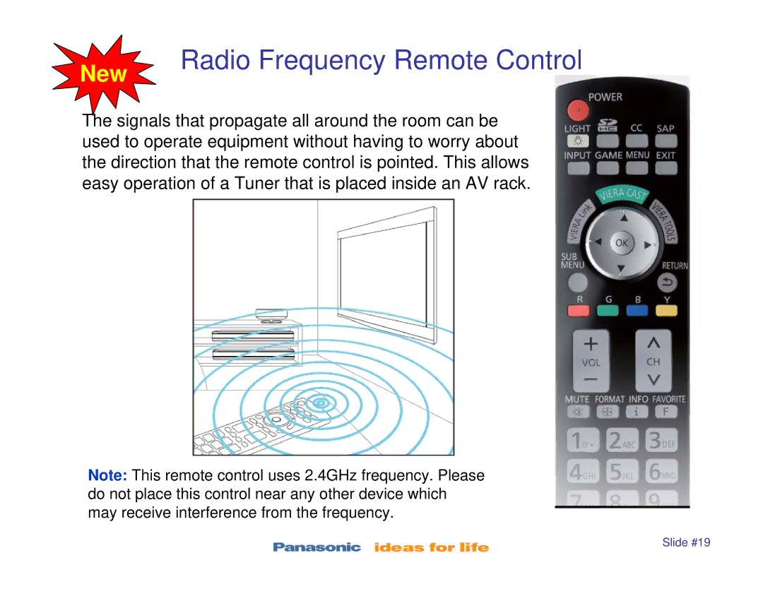 Panasonic TC-P50X1, TC-P42S1, TC-P50S1, TC-P46S1, TC-P42X1 manual Radio Frequency Remote Control 