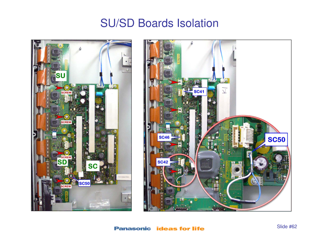 Panasonic TC-P46S1, TC-P42S1, TC-P50S1, TC-P42X1, TC-P50X1 manual SU/SD Boards Isolation 