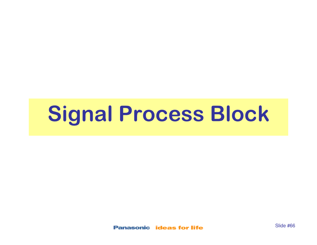 Panasonic TC-P50S1, TC-P42S1, TC-P46S1, TC-P42X1, TC-P50X1 manual Signal Process Block 