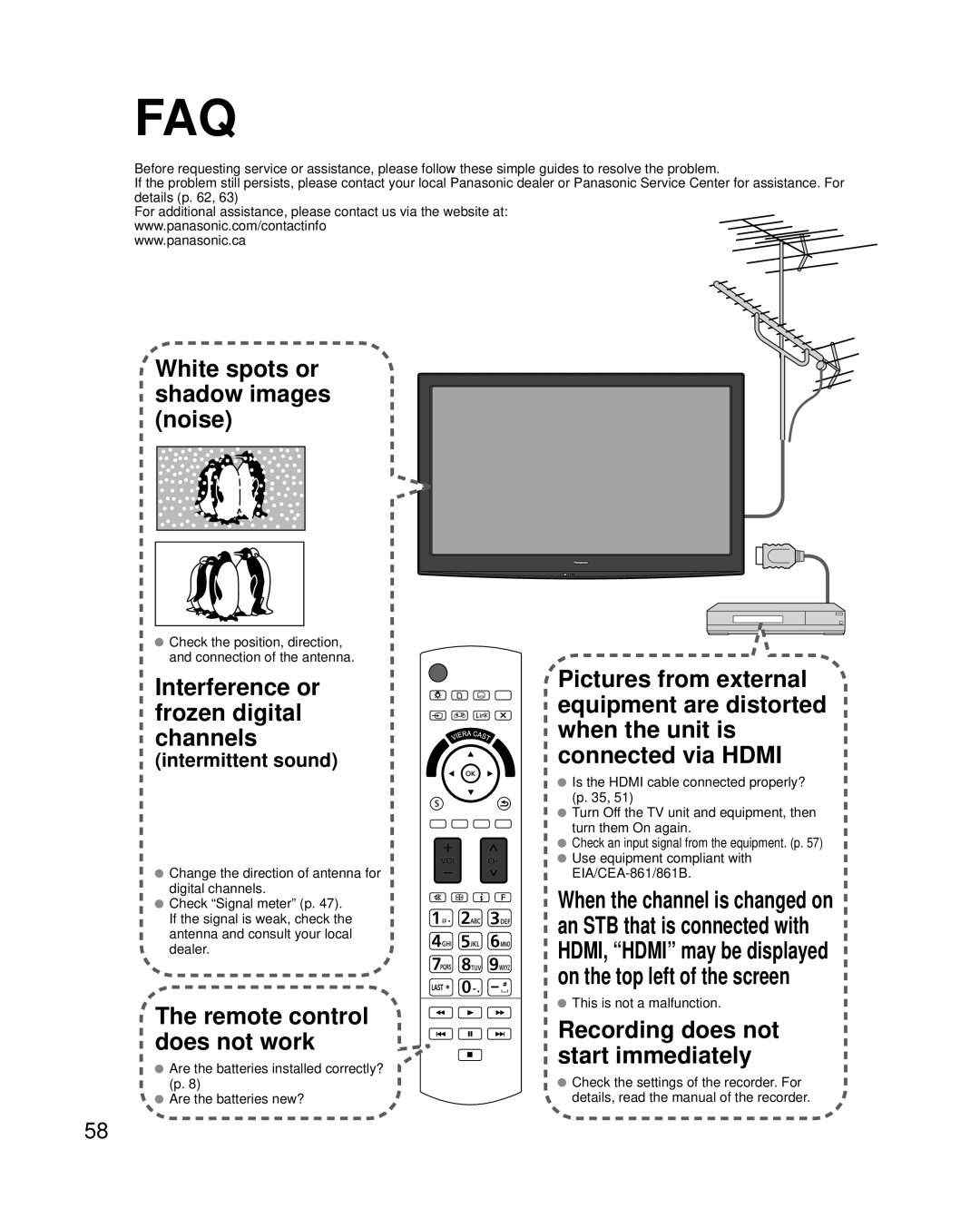 Panasonic TC-P50G20, TC-P54G20 quick start Intermittent sound, This is not a malfunction 